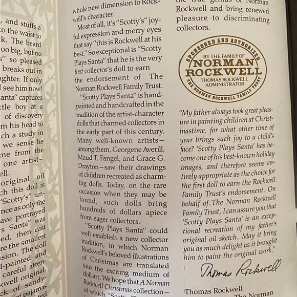 Vintage 1991 Norman Rockwell Ashton Drake Scotty Plays Santa MINT IN BOX - Picture 12 of 15